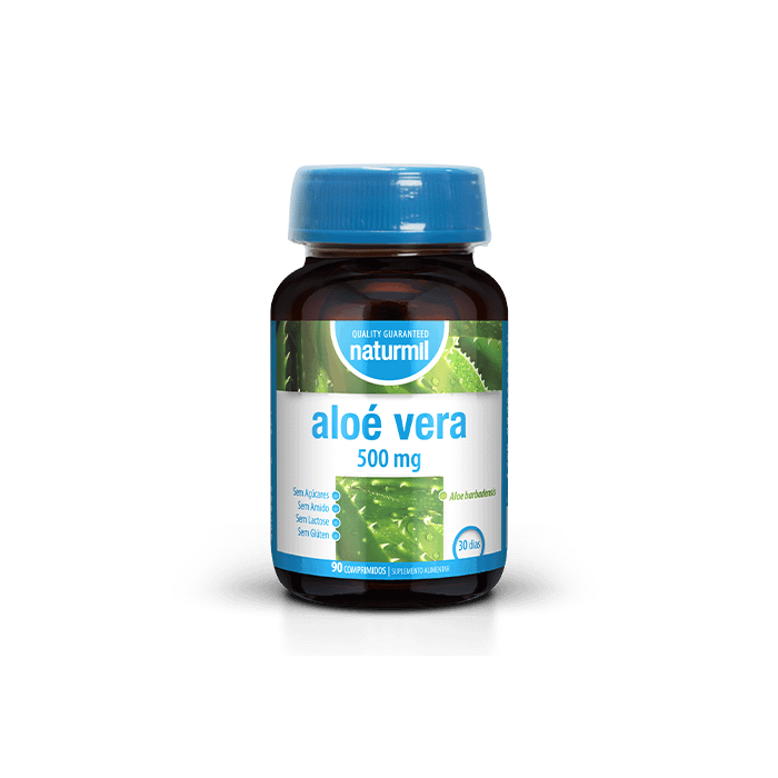 Aloé Vera 500 mg Suplemento Alimentar Anti-Inflamatórios Naturmil Aloé Vera 500 mg Suplemento Alimentar Anti-Inflamatórios Naturmil