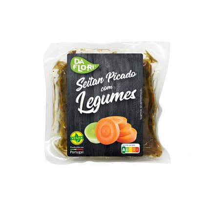 Seitan Picado com Legumes Natural Vegan Daflori Alimentação