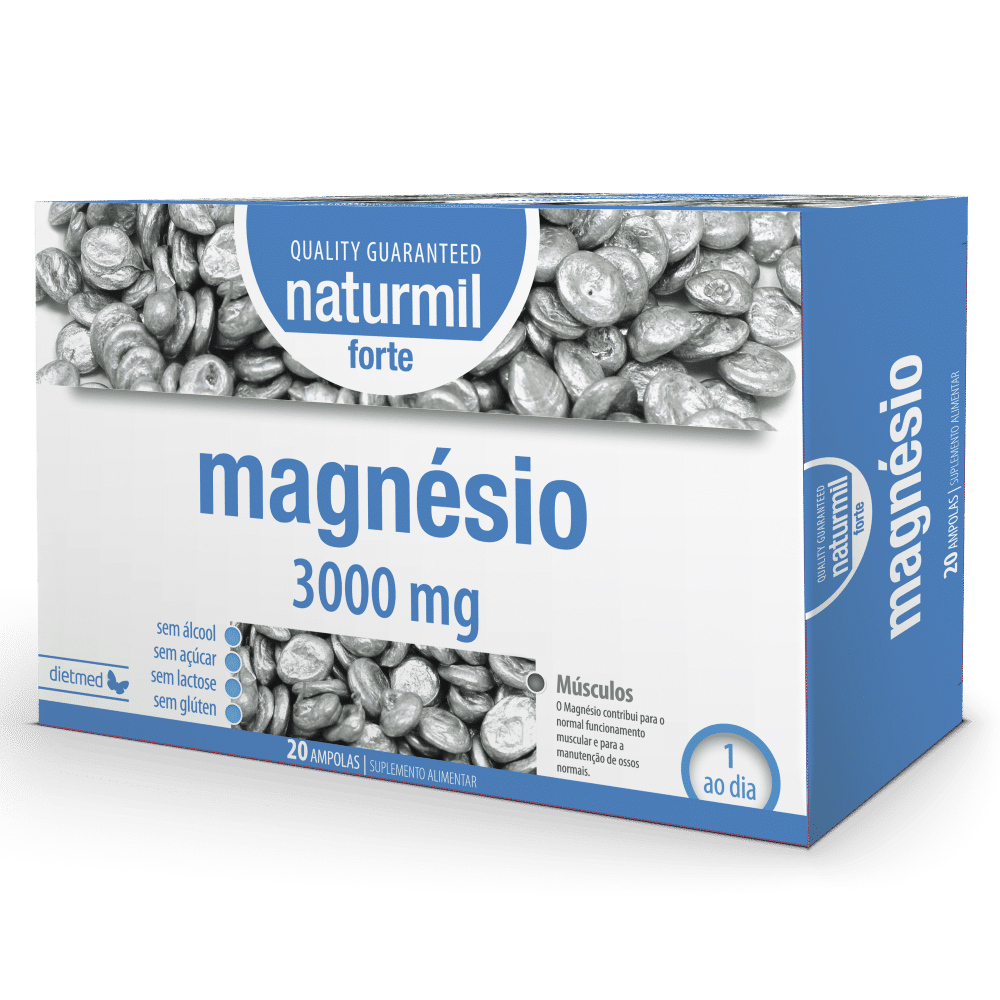 Magnésio 3000 mg, suplemento alimentar sem açúcar, sem amido, sem glúten, sem lactose, vegan