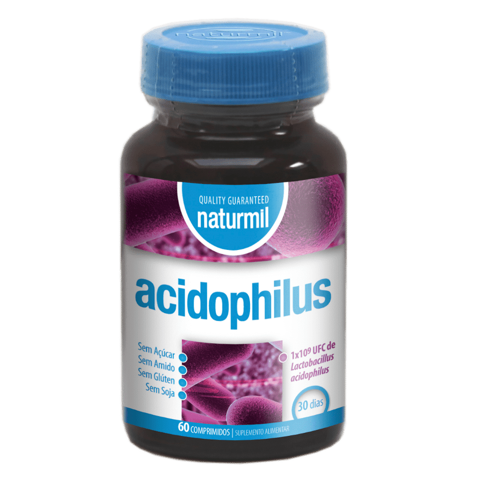 acidophilus Acidophilus, suplemento alimentar sem açúcar, sem amido, sem glúten