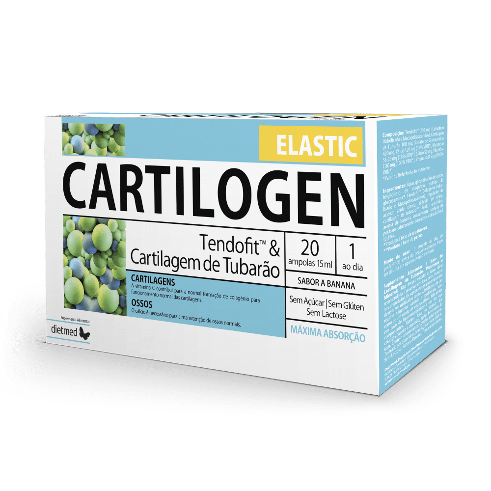 Cartilogen Elastic Cartilogen Elastic supleemnto alimentar sem açúcar, sem glúten, sem lactose