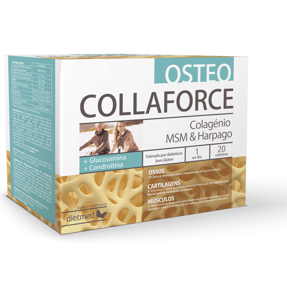 Collaforce Osteo Collaforce Osteo, suplemento alimentar sem glúten, sem lactose, sem soja