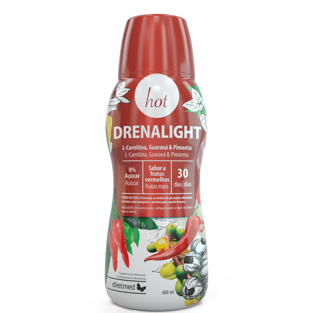 Drenalight Hot Drenalight Hot, sem álcool, sem amido, sem lactose