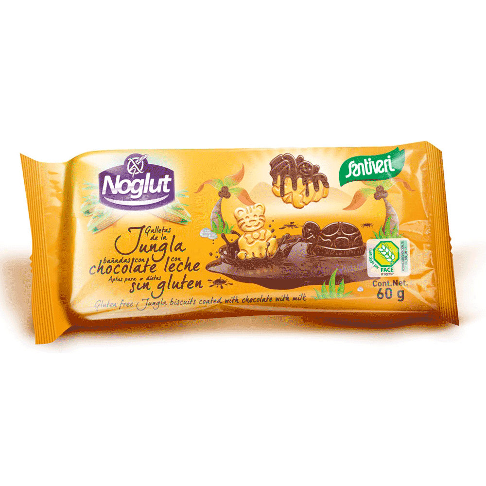 NOGLUT-BOLACHAS-ANIMAIS-SELVA-CHOCOLATE_noglut-santiveri Noglut Bolachas Animais da Selva Cobertas com Chocolate, sem glúten, sem ovo