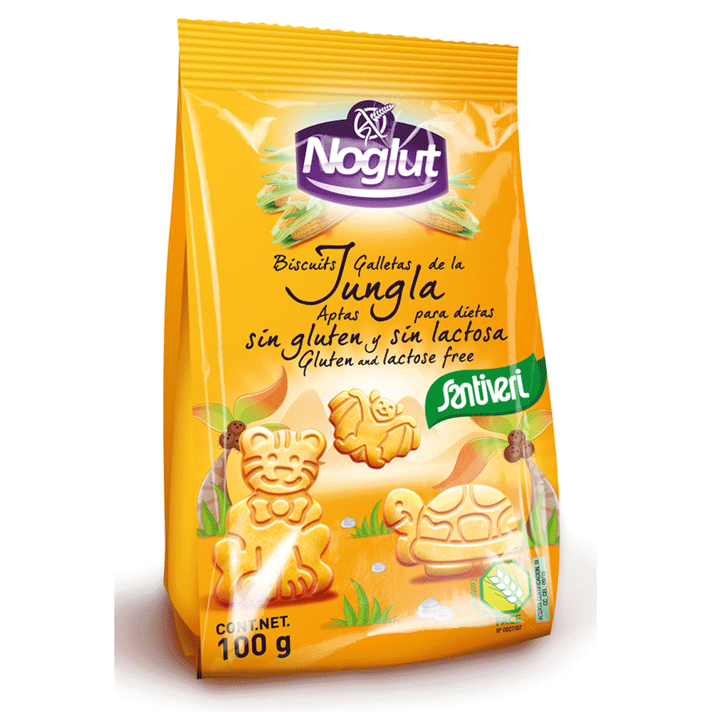 NOGLUT-BOLACHAS-ANIMAIS-SELVA_Noglut-Santiveri Noglut Bolachas Animais da Selva, sem glúten, sem lactose, sem ovo
