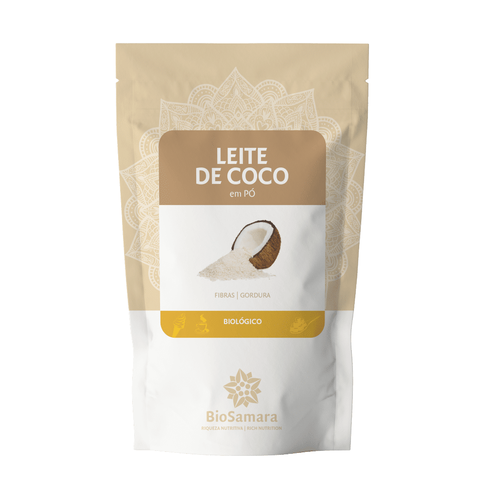 leite coco po bio biosamara Leite de Coco em Pó, biológico, sem glúten, sem lactose, vegan