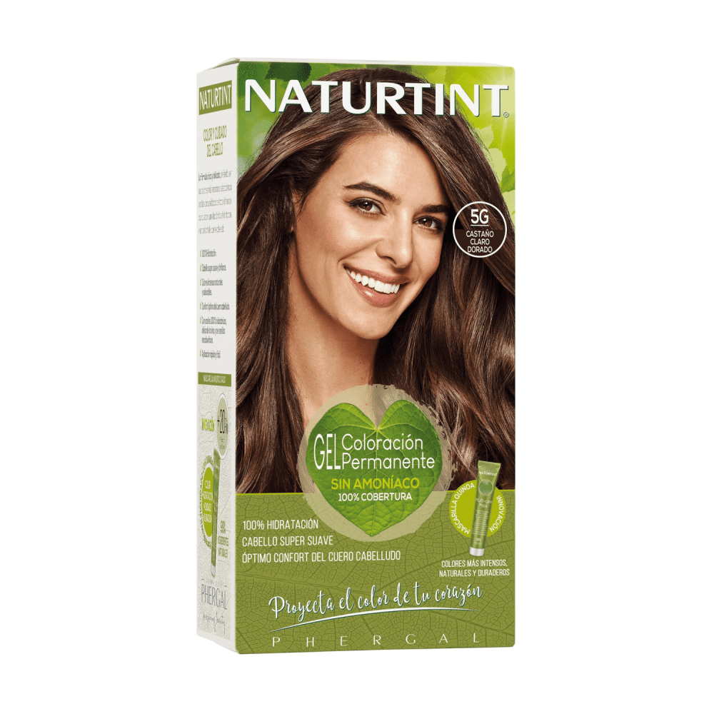 Gel Coloração Permanente Castanho Claro Dourado 5G, vegan