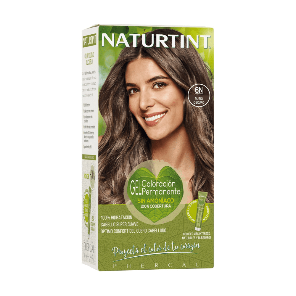 Gel Coloração Permanente Louro Escuro 6N, vegan