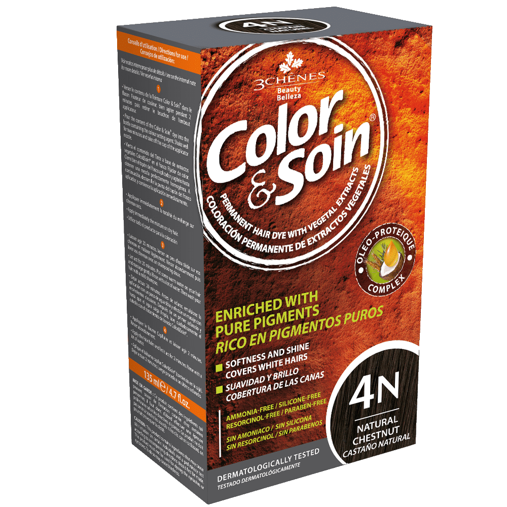 tinta permanente 4n color e soin Castanho Natural 4N