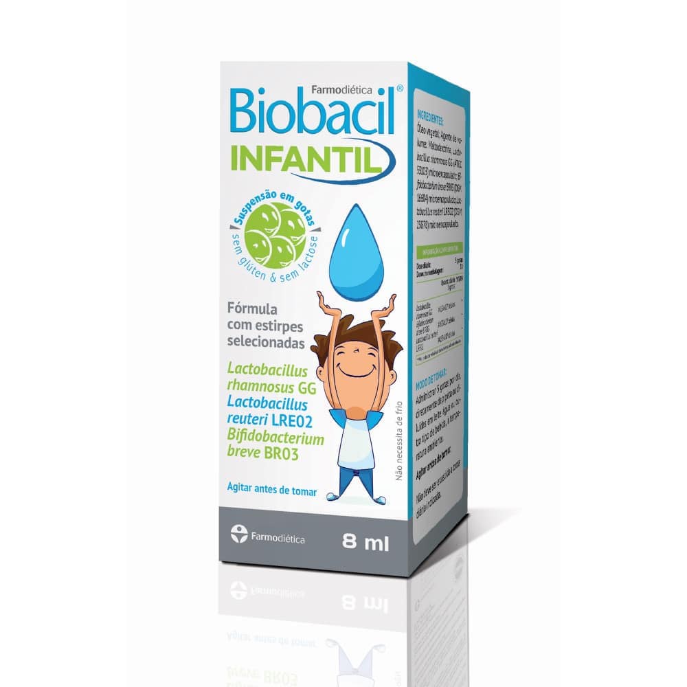 3D-Biobacil-Infantil 8ml farmodietica Biobacil Infantil, suplemento alimentar