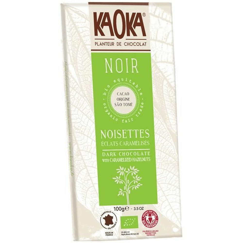 CACAU AVELÃS BIO FAIR TRADE Chocolate Preto com Avelãs Caramelizadas Biológico