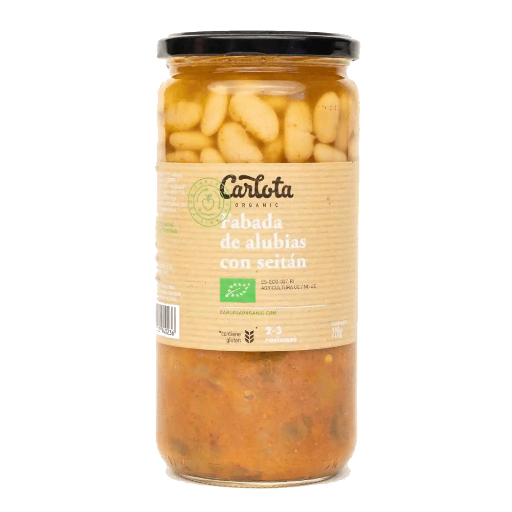 Estufado de feijão branco com seitan Bio Estufado de Feijão Branco com Seitan Bio, vegan