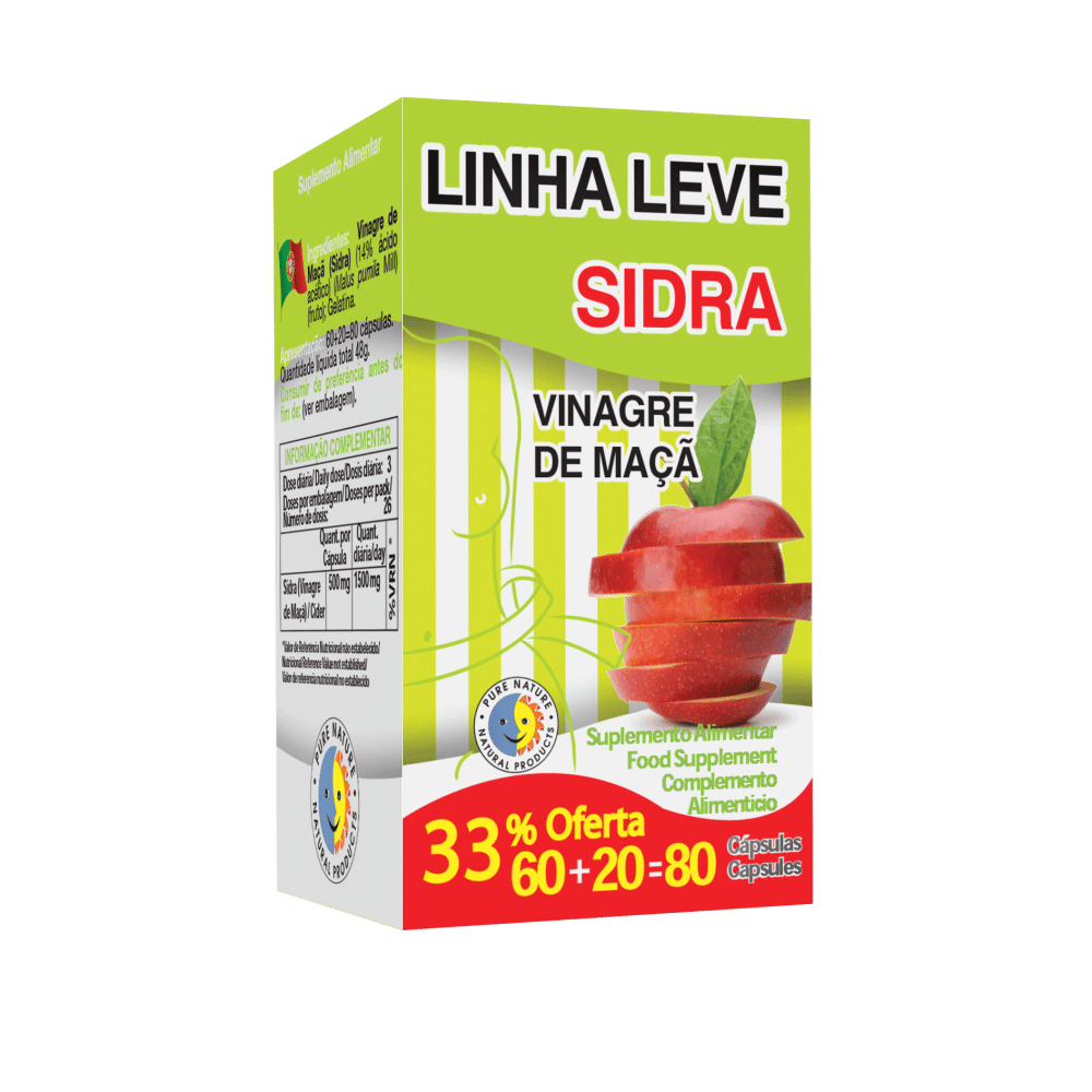 linha leve sidra Linha Leve Sidra, suplemento alimentar