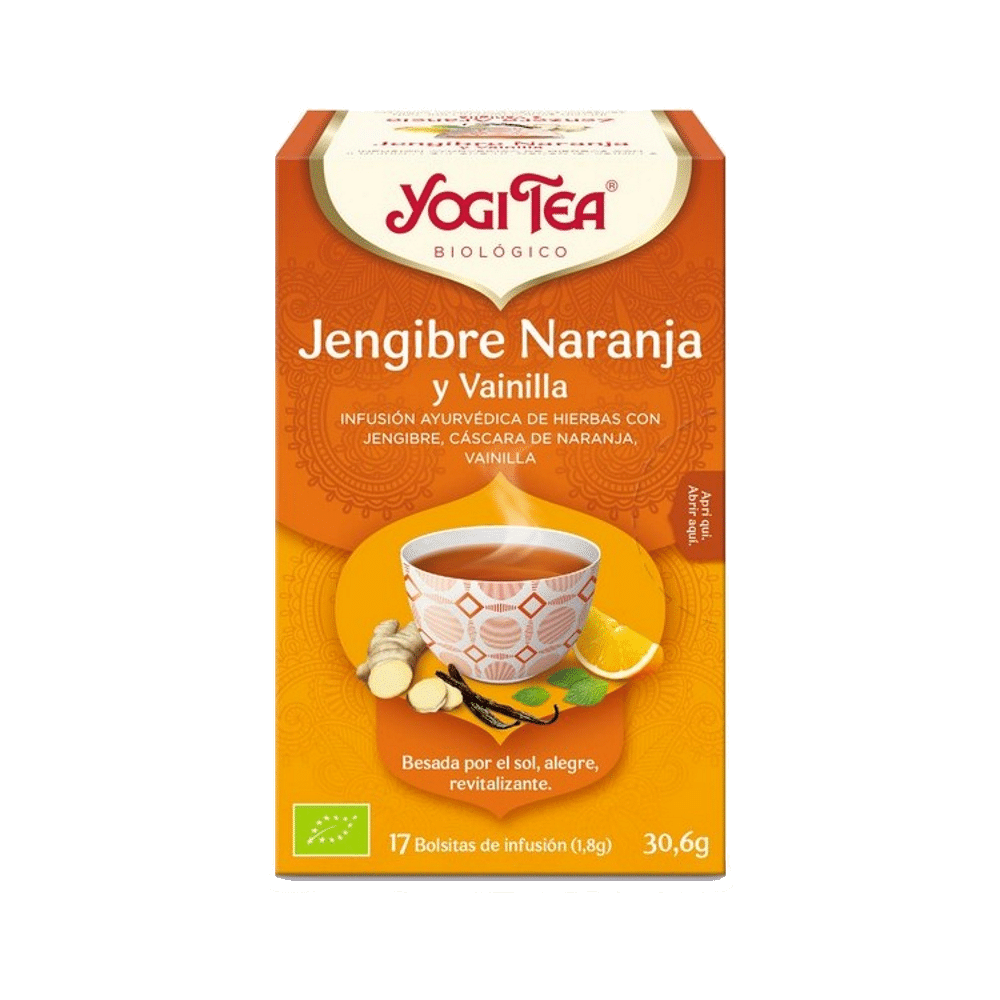 Gengibre Laranja e Baunilha Infusão Gengibre, Laranja e Baunilha, biológico, sem glúten, vegan