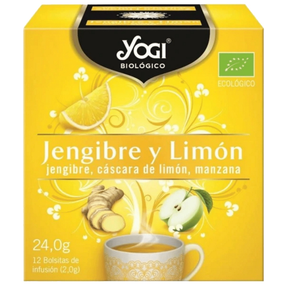 Gengibre Limão Infusão Gengibre e Limão, biológica, sem glúten, sem lactose, vegan