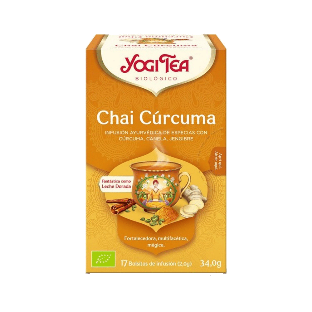 Infusão Chai Curcuma Infusão Chai Curcuma, biológica, sem glúten, vegan