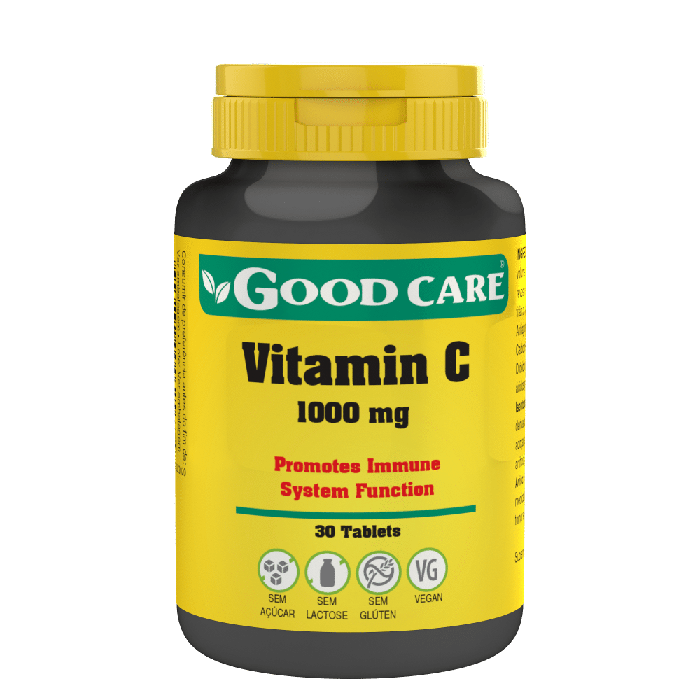 Vitamin C 1000 mg Vitamin C, suplemento alimentar sem açúcar, sem glúten, sem lactose, vegan