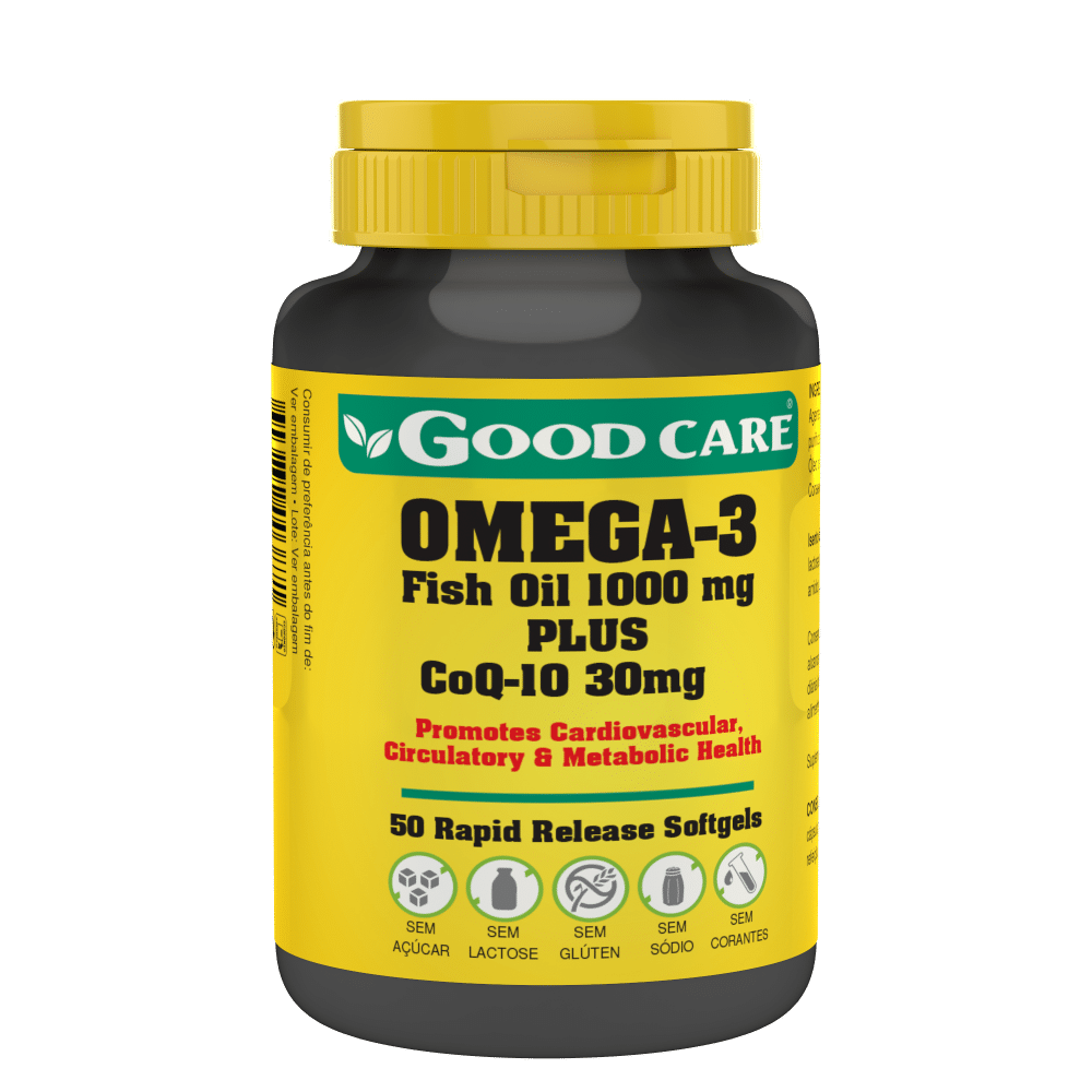 omega 3 + co-q10 Omega 3 + Co-Q10, suplemento alimentar sem açúcar, sem glúten, sem lactose