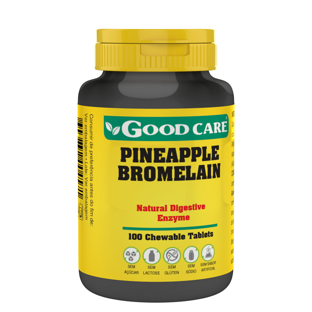 pineapple bromelain Pineapple Bromelain, suplemento alimentar sem açúcar, sem glúten, sem lactose