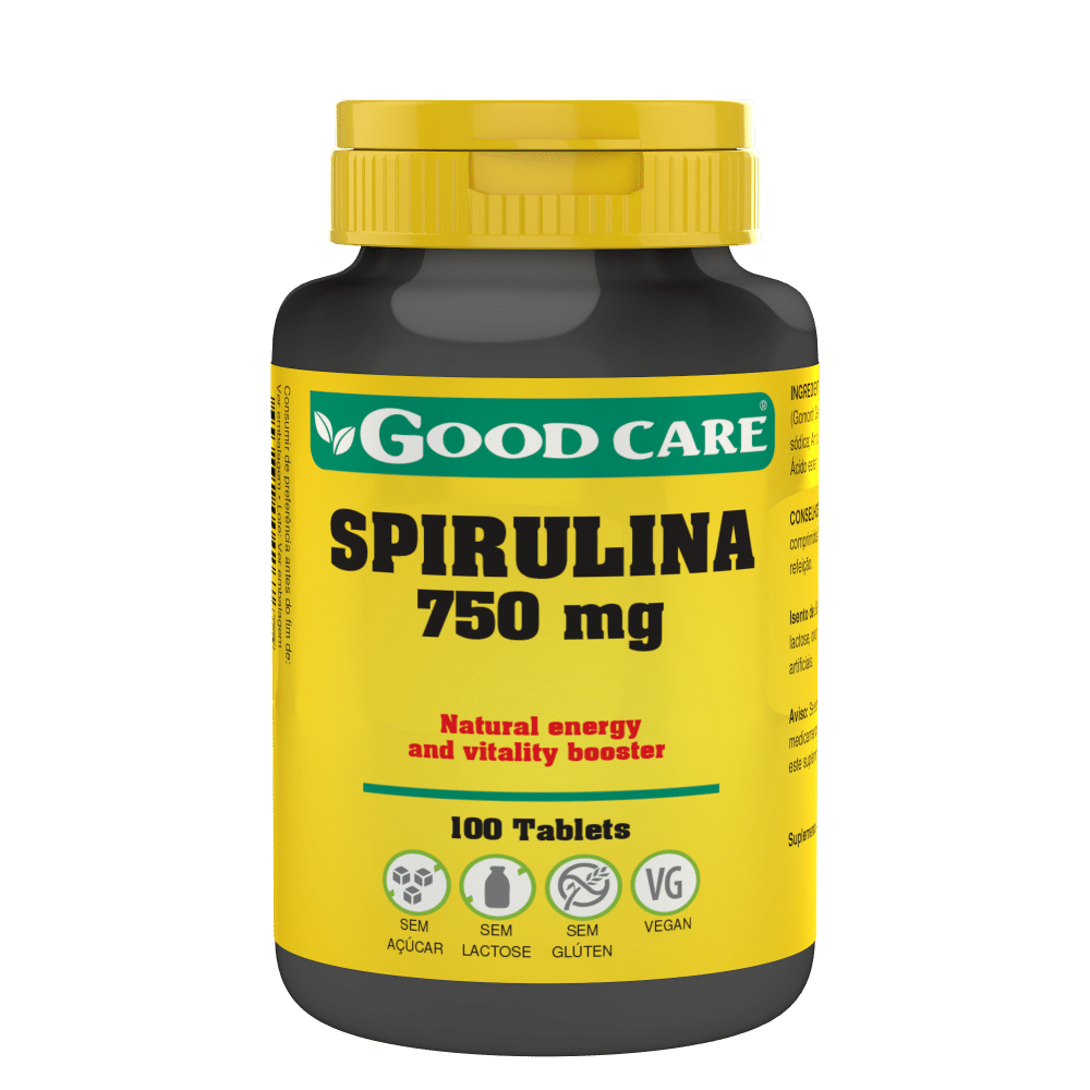 spirullina Spirulina, suplemento alimentar sem açúcar, sem glúten, sem lactose, vegan