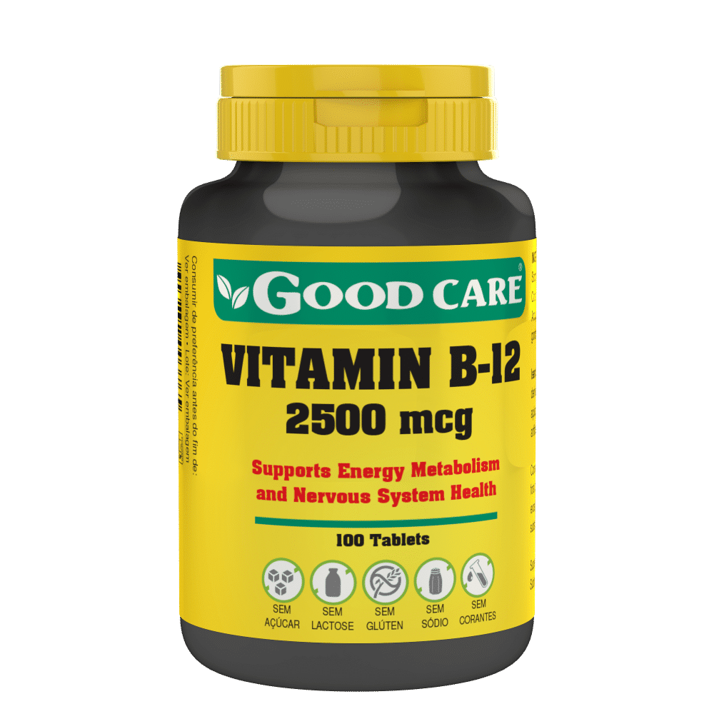vitamin B12 Vitamin B12 2500mcg, suplemento alimentar sem açúcar, sem glúten, sem lactose