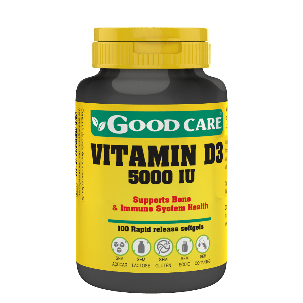 vitamin D3 5000IU Vitamin D3 5000 IU, suplemento alimentar sem açúcar, sem glúten, sem lactose