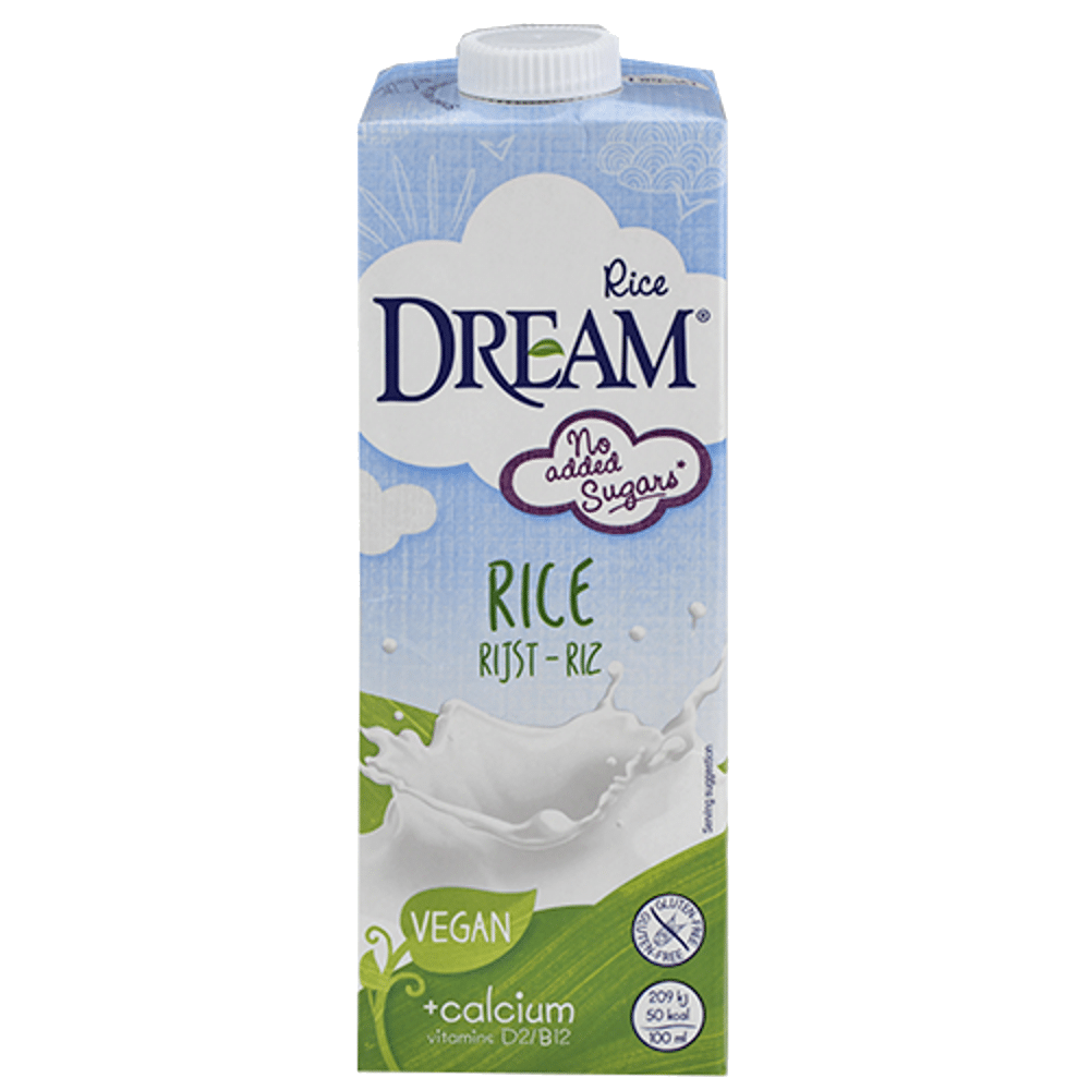 Bebida de Arroz com Cálcio RDream 1Lt Bebida de Arroz com Cálcio, sem glúten, vegan