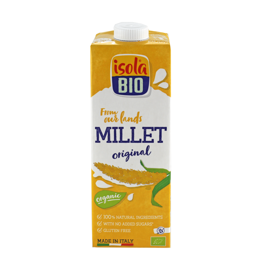 Bebida de Millet Isola BIO 1 L Bebida de Millet, biológico, sem açúcar, sem glúten