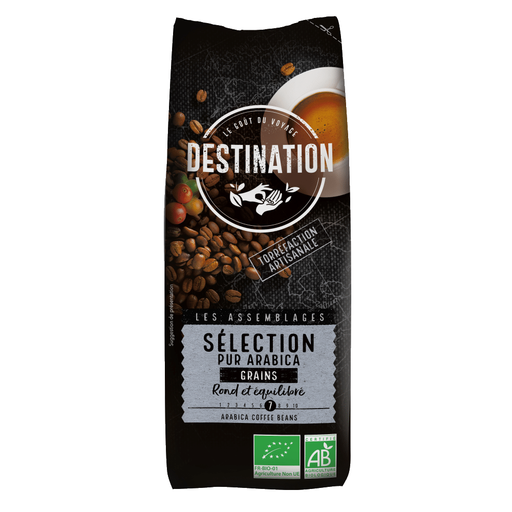 Café Seleção- Puro Arábica grão BIO DESTINATION 250g Café Seleção - Puro Arábica Grão, biológico