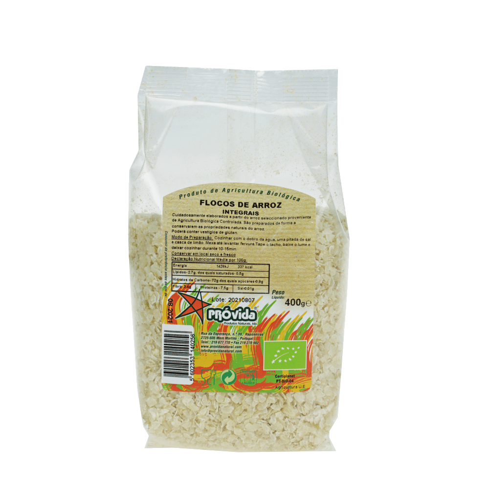 Flocos de Arroz BIO 400g Flocos de Arroz, biológicos
