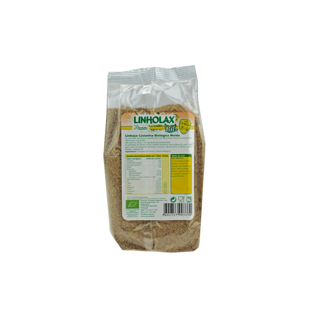Linholax,Sem.Linhaça Castanha Moidas BIO 250g Linholax, Sementes Linhaça Castanha Moídas, biológicas