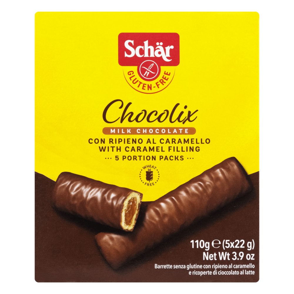 Barra Chocolix 110 grs SG Chocolix - Barra com Chocolate e Caramelo, sem glúten