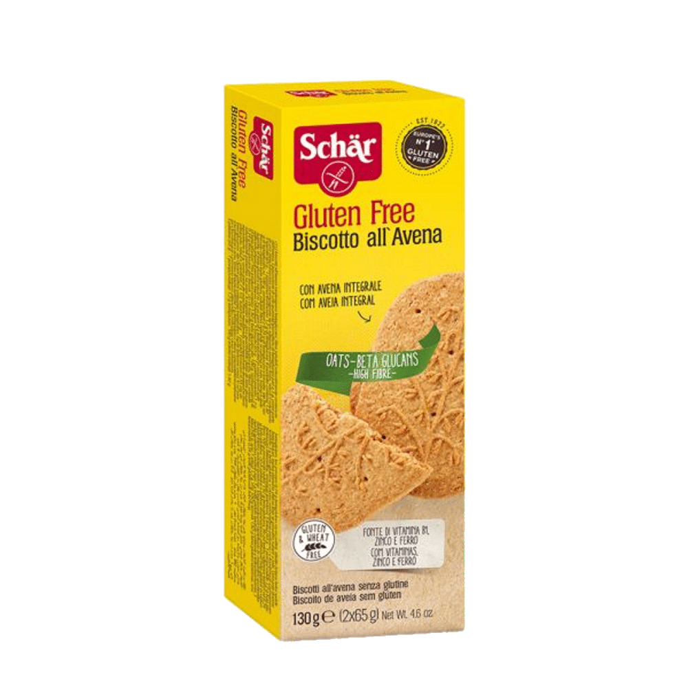 Bolachas Aveia SG Biscotto 130gr Schar Bolachas de Aveia, sem glúten