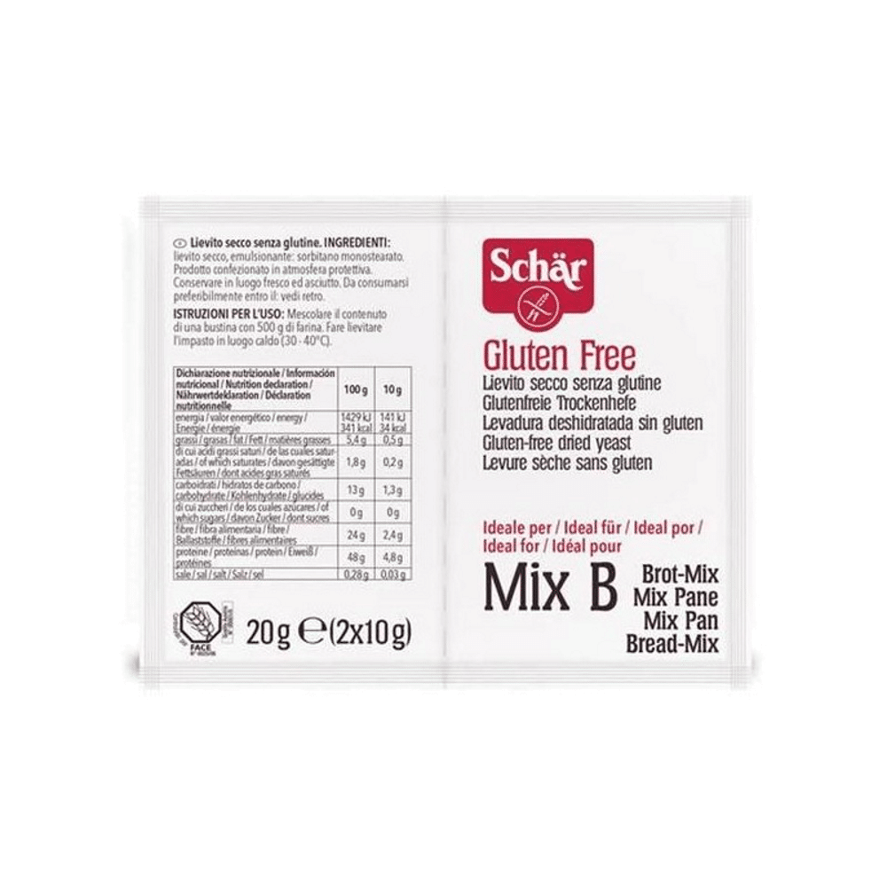 Fermento Schar 2x10gr SG Fermento sem Glúten