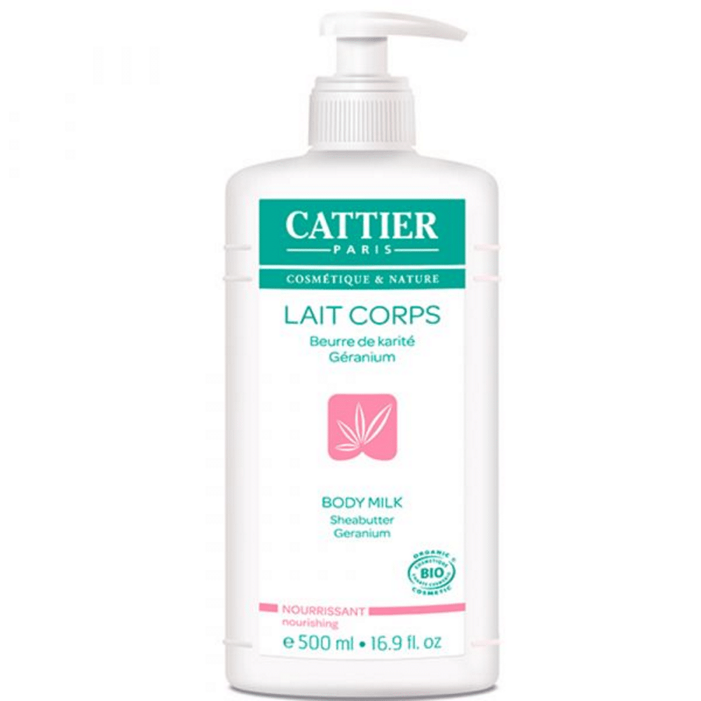 Leite Corporal Manteiga de Karité e Gerânio, com ingredientes biológicos