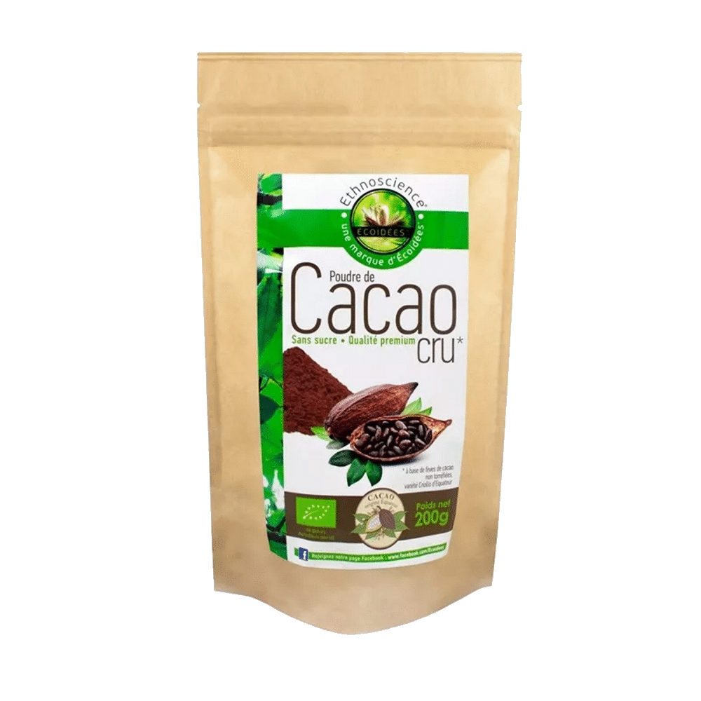 Po de Cacau Cru 200gr Ethnocience Cacau Cru em Pó, biológico, sem açúcar