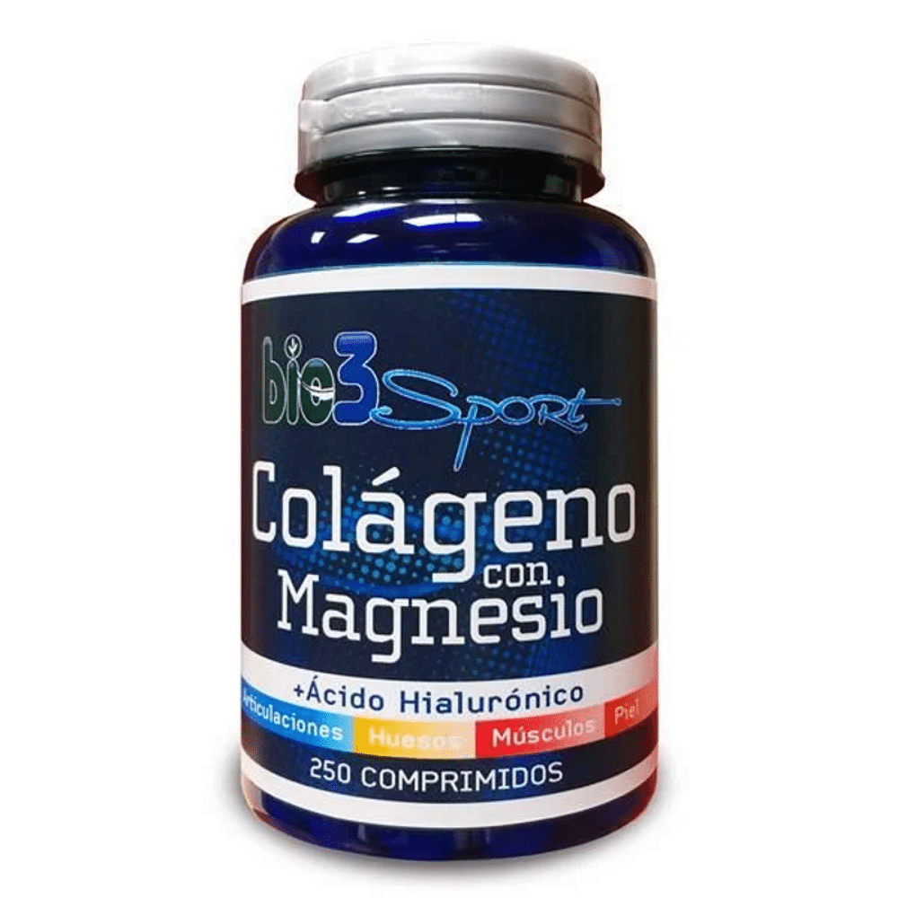 Colagénio + Magnésio 250 comprimidos - Bie3Sport Colagénio + Magnésio, suplemento alimentar