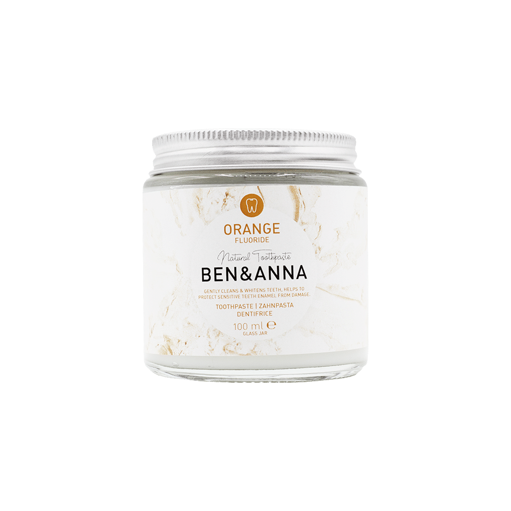 Dentifrico Laranja com Fluor Frasco de Vidro 100ml BenAnna Dentífrico Natural Laranja - Com flúor, cosmética vegan