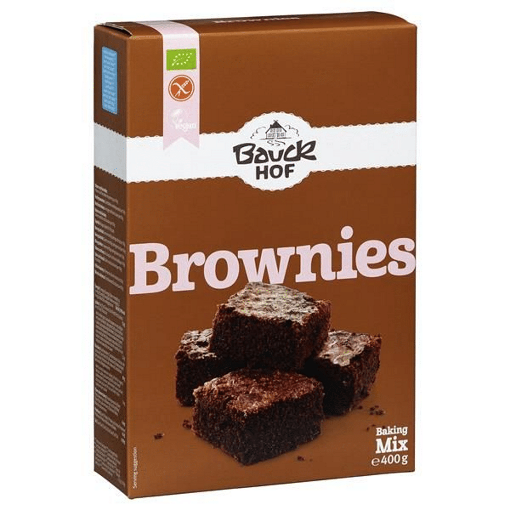Preparado Brownies Bio SG 400gr Preparado para Brownies, com ingredientes biológicos, sem glúten, vegan