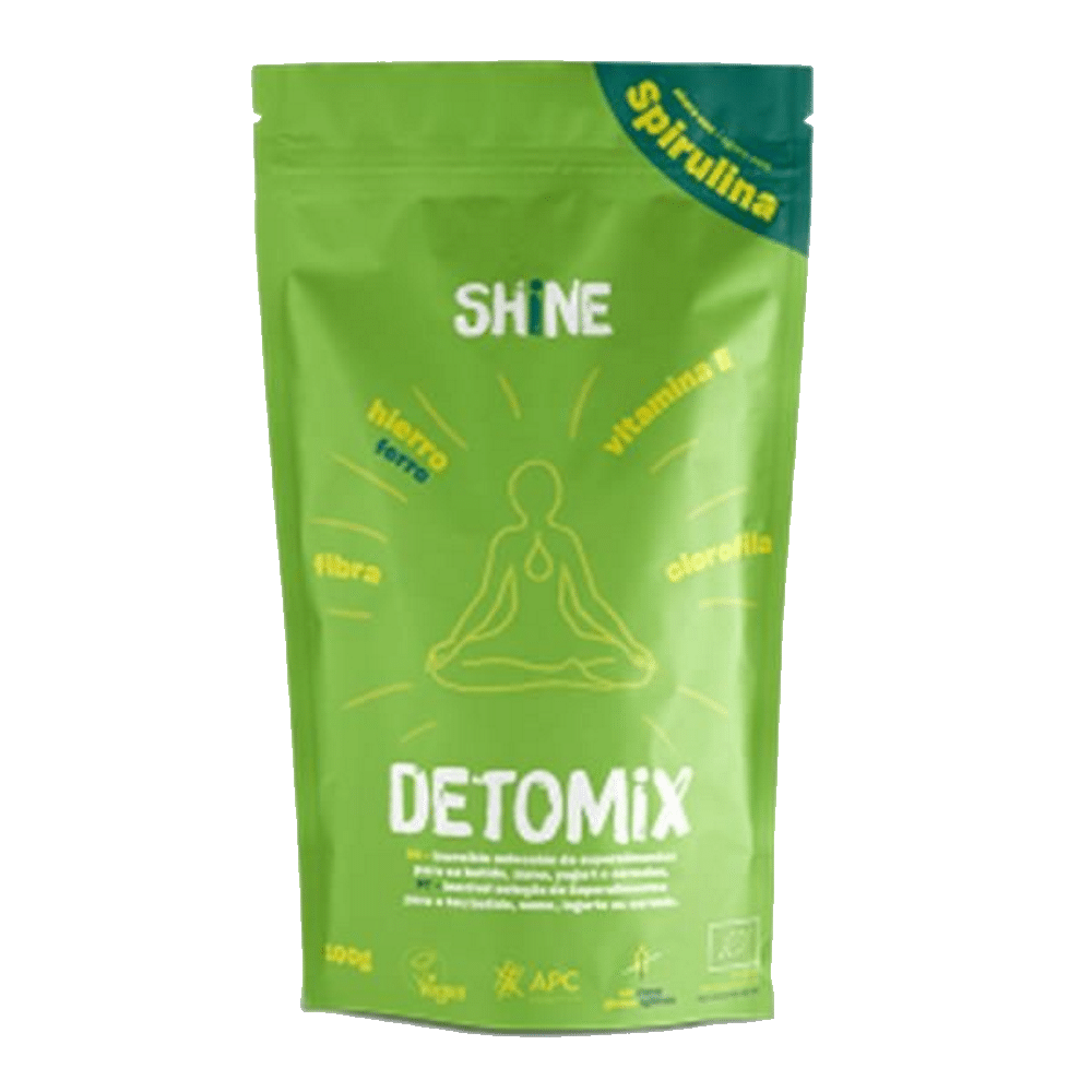 Preparado Pó Detoxmix Bio 100gr Shine Detomix - Preparado em Pó, com ingredientes biológicos, sem glúten, vegan