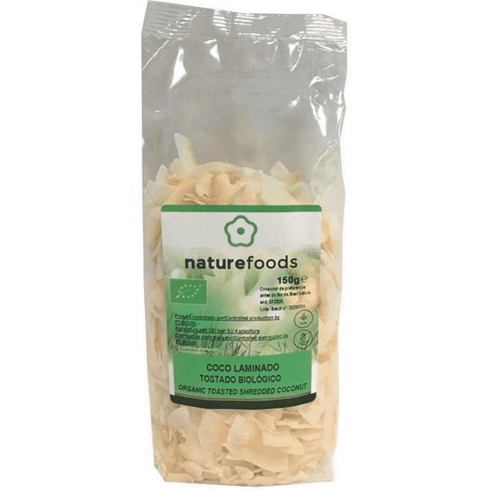 Coco Laminados Tost Bio 150gr Coco Laminado Tostado, biológico, sem lactose, vegan