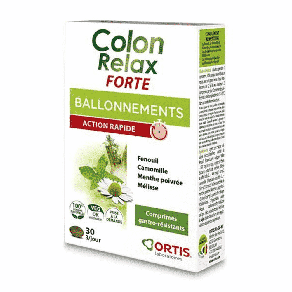 Colon Relax 30 Comp Ortis Colon Relax Forte, suplemento alimentar vegetariano