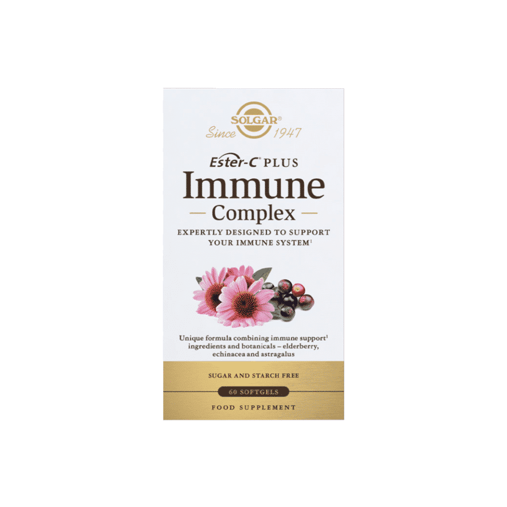 Immune Complex Ester-C 60 Softgels Solgar Immune Complex Ester-C, suplemento alimentar sem glúten