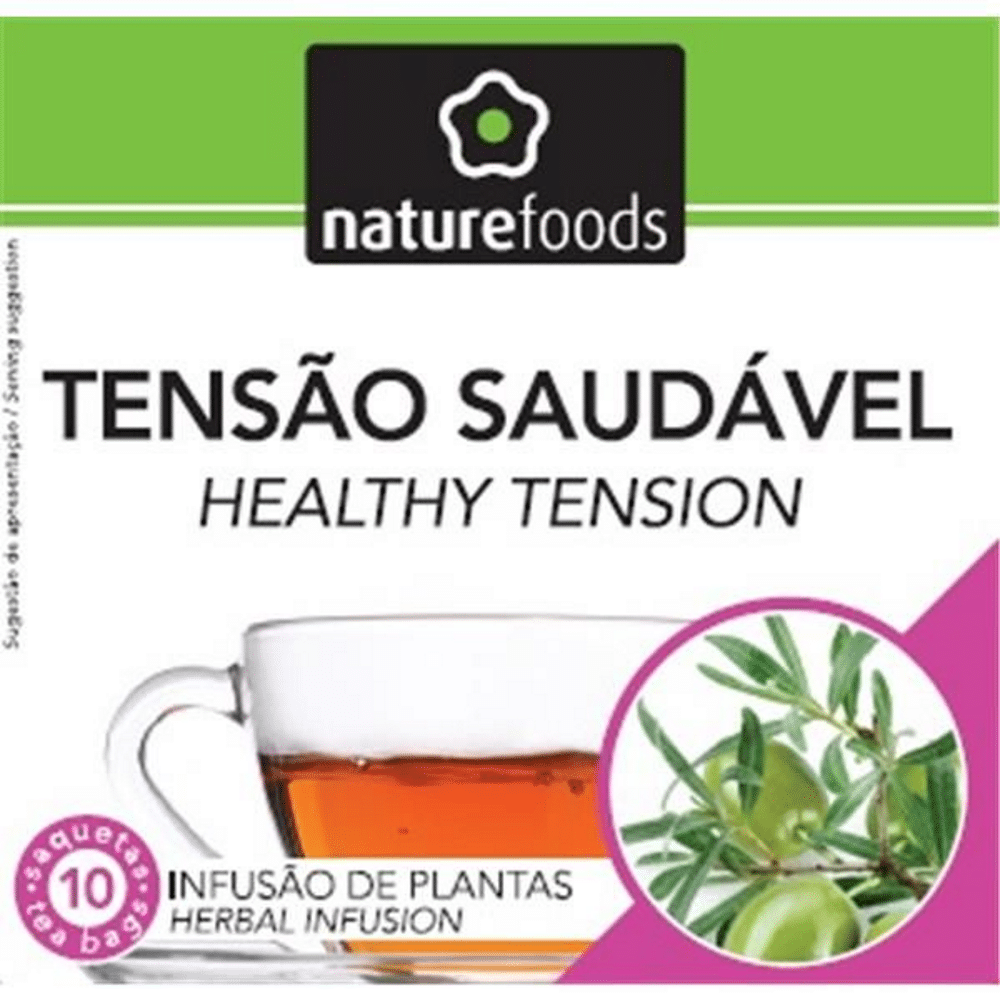 Infusão tensão Saudavel 10 Saq. Naturfoods Chá Tensão Saudável, para infusão