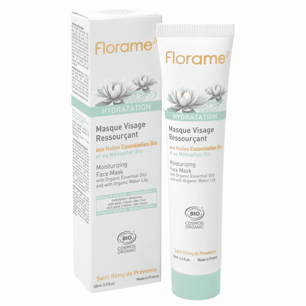 Mascara Hidratante de rosto 65ml Florame Máscara Hidratante de Rosto com Nenúfar, com ingredientes biológicos