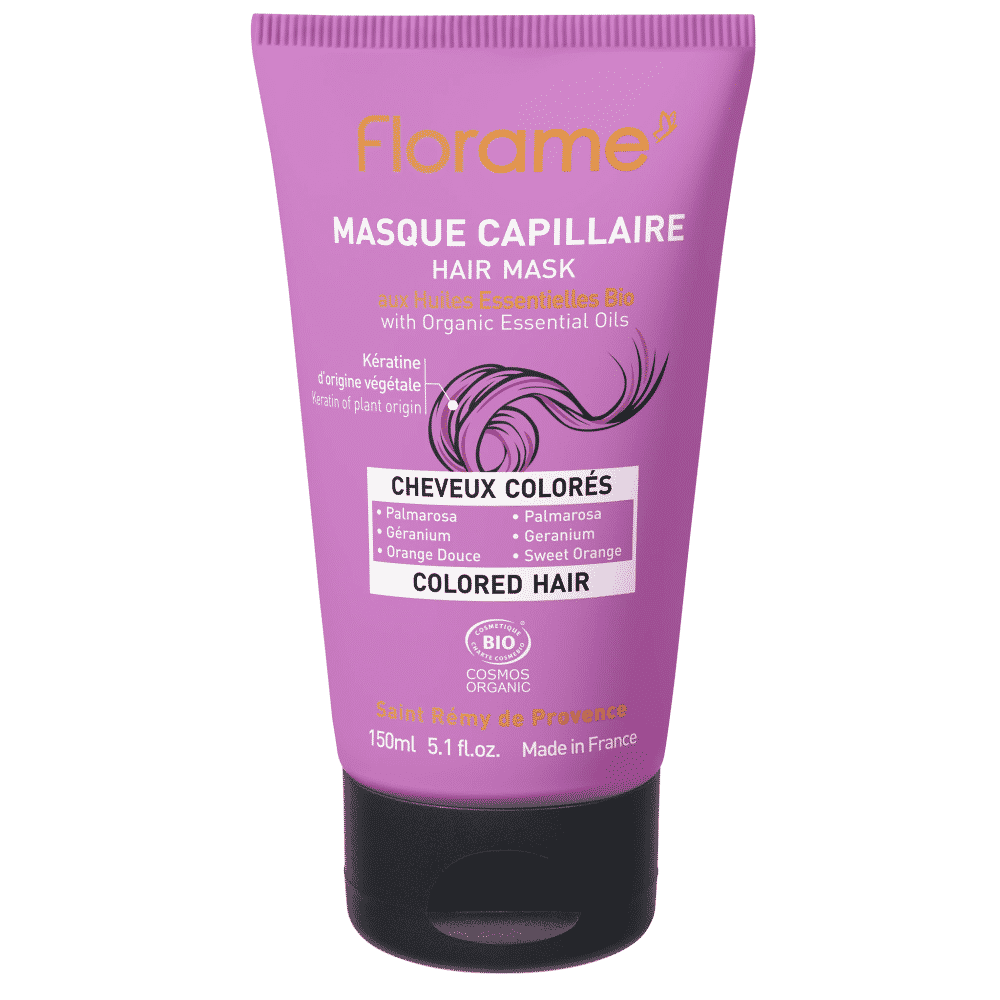 Mascara para Cabelos Pintados 150ml Florame Máscara para Cabelos Pintados, com ingredientes biológicos