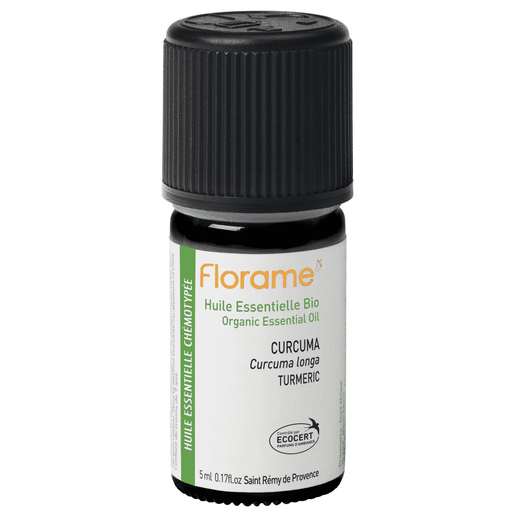Oleo Essencial Curcuma (Curcuma longa) Bio 5ml Florame Óleo Essencial Curcuma, biológico