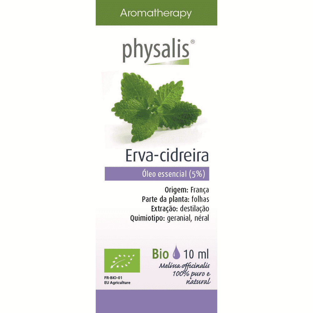 Oleo Essencial Erva-Cidreira 10ml - Physalis Óleo Essencial Erva-Cidreira, biológico