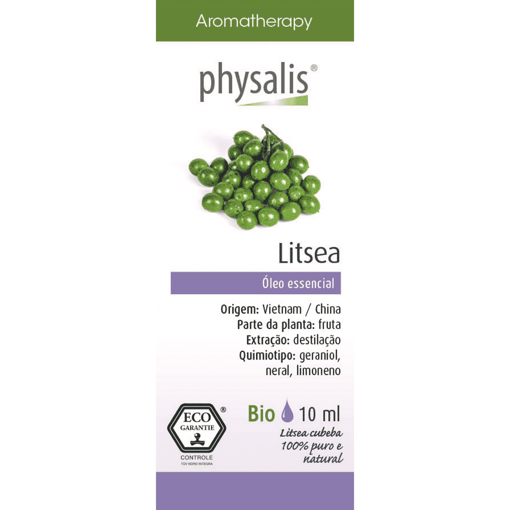 Oleo Essencial Litsea Bio 10ml Physalis Óleo Essencial Litsea, biológico