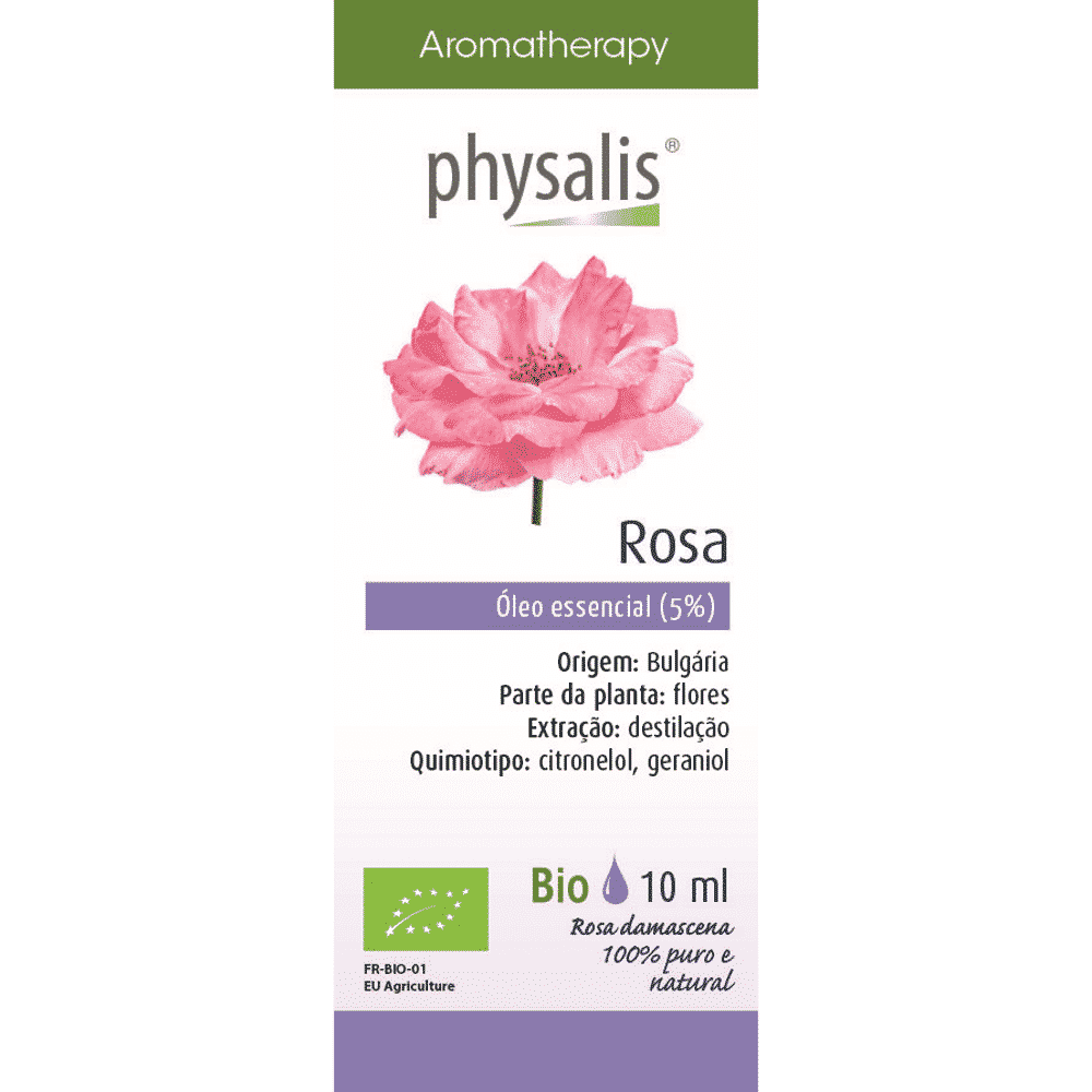 Óleo Essencial Rosa 5% 10ml - Physalis Óleo Essencial Rosa, com ingredientes biológicos